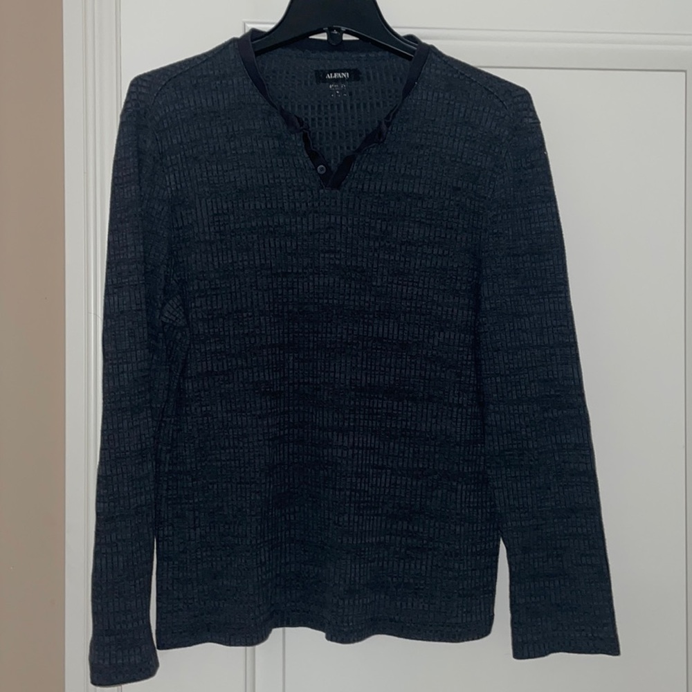 Alfani Mens Medium Thin Black Sweater